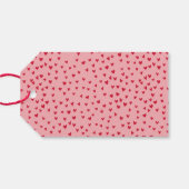 Étiquettes-cadeau Cute Rose et Coeurs rouges Photo Saint Valentin (Dos (Horizontal))