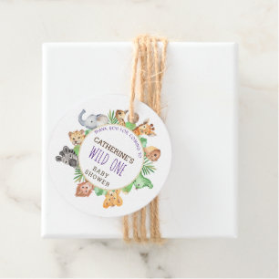 Étiquettes Cadeau Cute Safari Jungle Boys Baby shower