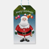 Étiquettes-cadeau Cute Santa Celebrating Christmas (Devant)
