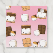 Étiquettes Cadeau Cute S'mores Plus Anniversaire Merci rose (Dos)