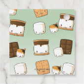 Étiquettes Cadeau Cute S'mores Smore Anniversaire Merci Vert (Dos)