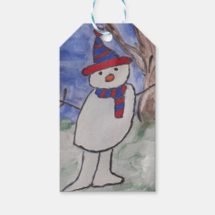Étiquettes-cadeau Cute Snowman
