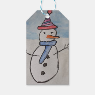Étiquettes-cadeau Cute Snowman