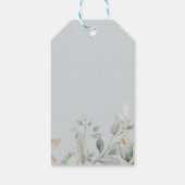 Étiquettes-cadeau Cute Teddy Bear Greenery Gold Eucalyptus (Dos)