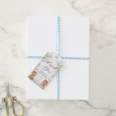 Étiquettes-cadeau Cute Teddy Bears Twins Baby Shower Tea Party Favor (Avec de laficelle)