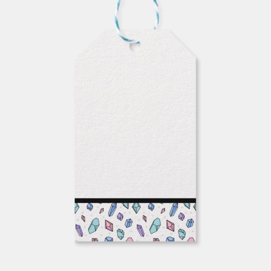 Étiquettes-cadeau Cute tendance Pastel Gemstones Gems Crystal Motif (Dos)