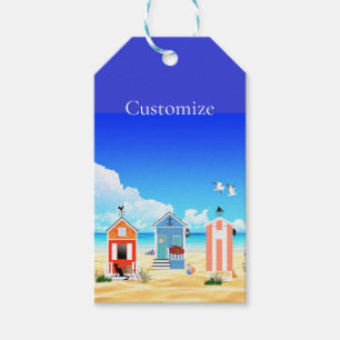 Étiquettes-cadeau Cute Tiny Beach Shacks Thunder_Cove