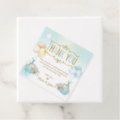 Étiquettes Cadeau Cute Twins Boys Elephant Baby shower Merci (En situation)