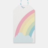 Étiquettes-cadeau Cute Unicorn Face Fille Anniversaire (Dos)