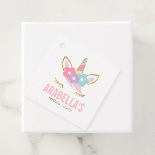 Étiquettes Cadeau Cute Unicorn Filles Anniversaire (En situation)
