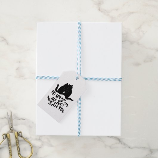Étiquettes-cadeau Cute Valentine chatons (Avec de laficelle)