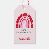 Étiquettes-cadeau Cute Valentines Rainbow Personnalisé (Devant)