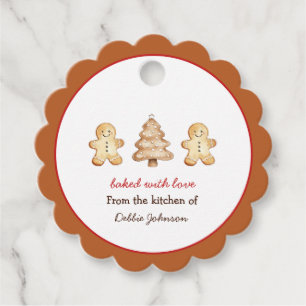 Étiquettes Cadeau Cute vintage pain d'épices biscuit homme favoriser