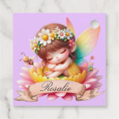 Étiquettes Cadeau Cute Whimsical Floral Doux Rêves Dormir Fée (Dos)
