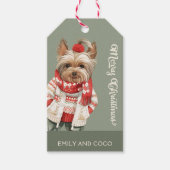 Étiquettes-cadeau Cute Yorkshire Terrier Fêtes Personnalisées (Devant)