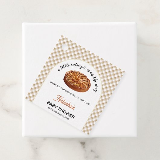 Étiquettes Cadeau Cutie Pie Apple Pie Thanksgiving Baby shower (En situation)