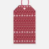 Étiquettes-cadeau Dachshund Chien de Noël Chandail douillet avec lum (Dos)