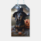 Étiquettes-cadeau Dachshund Halloween effroi (Dos)