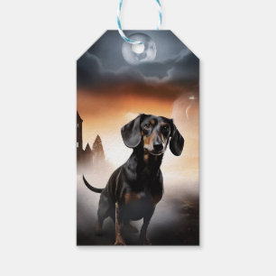 Étiquettes-cadeau Dachshund Halloween Épouvantable