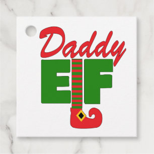 Étiquettes Cadeau Daddy Elf
