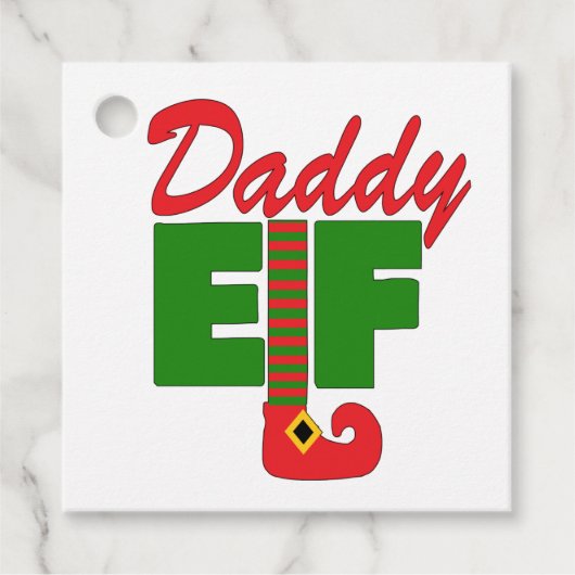 Étiquettes Cadeau Daddy Elf (Devant)