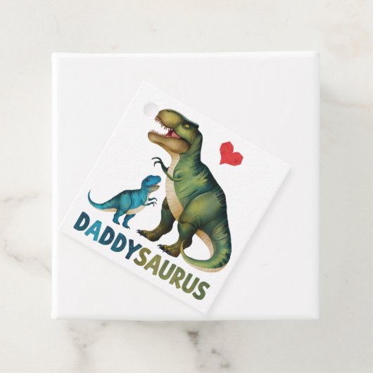 Étiquettes Cadeau Daddysaurus (En situation)