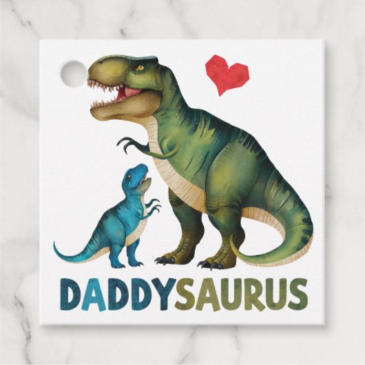 Étiquettes Cadeau Daddysaurus (Devant)