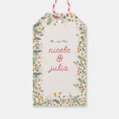 Étiquettes-cadeau Daffodiles botaniques Daisy Peony Flowers Mariage (Dos)