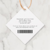 Étiquettes Cadeau Daffodiles de printemps ingrédient de bougie d'art (Dos)