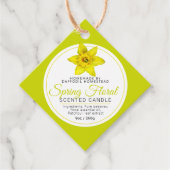 Étiquettes Cadeau Daffodiles de printemps ingrédient de bougie d'art (Devant)