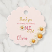 Étiquettes Cadeau Daisy 1st Birthday - Isn't She ONEderful Boho (Devant)