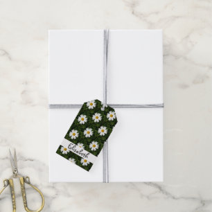 Étiquettes-cadeau Daisy Bloom sans couture motif + vos idées