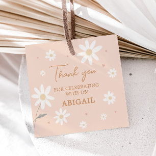 Étiquettes Cadeau Daisy Little Miss Onederful Photo Anniversaire Car