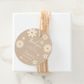Étiquettes Cadeau Daisy rétro désert baby shower boho merci (En situation)
