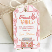 Étiquettes-cadeau Daisy & Retro Van Pastel Super 1er anniversaire
