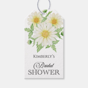 Étiquettes-cadeau Daisy Watercolor Floral Fête des mariées Cadeau Ta