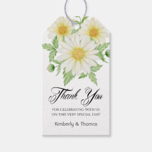 Étiquettes-cadeau Daisy Watercolor Wedding Favor Cadeau Tags