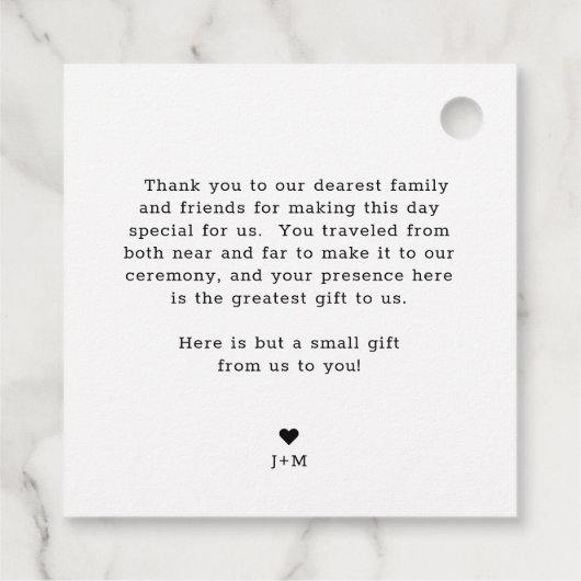 Étiquettes Cadeau Dallas, Texas Skyline | Accueil Mariage (Dos)