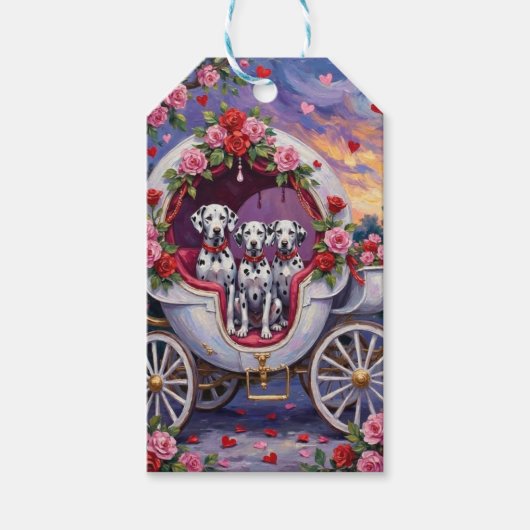 Étiquettes-cadeau Dalmatian Dog Valentine's Day  (Devant)