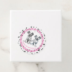 Étiquettes Cadeau Dalmatie Imprimer Anniversaire Black and White p
