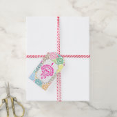 Étiquettes-cadeau Damas mortes - Tags Cadeaux Sugar personnalisés (Avec de la ficelle)