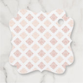Étiquettes Cadeau Damas Rose Pêche Doux (Dos)