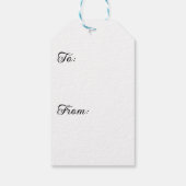 Étiquettes-cadeau Damassé Bleu (Dos)