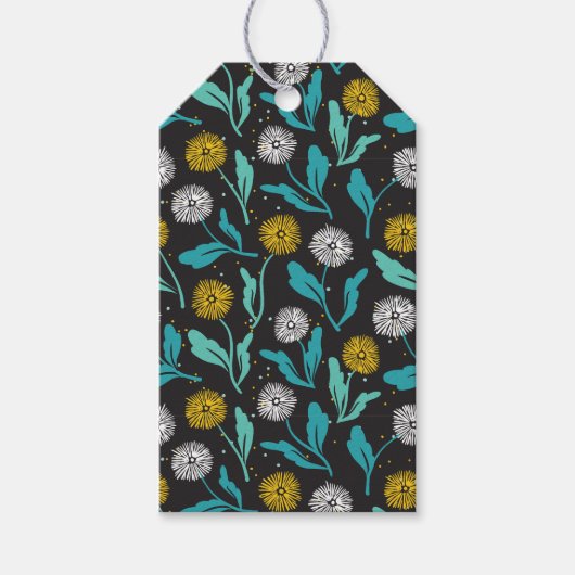 Étiquettes-cadeau Dandelion de printemps Fleurs et design Feuille (Devant)