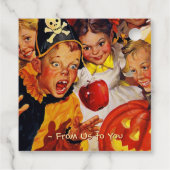 Étiquettes Cadeau Dangers de la pompe | Douce dent | Halloween (Dos)