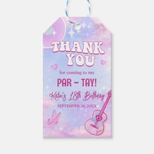 Étiquettes-cadeau Dans son anniversaire fête d'anniversaire (Devant)