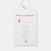 Étiquettes-cadeau DANSE - Balise de prix cadeau, marchandise (Dos)