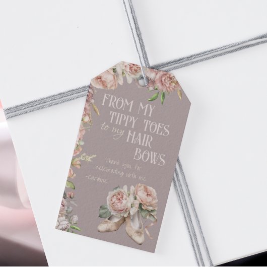 Étiquettes-cadeau Danse Whimsical Ballerina Anniversaire