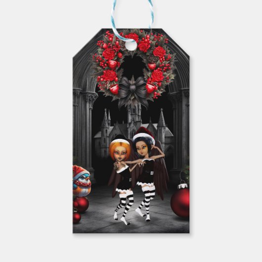 Étiquettes-cadeau Danser pour noël. (Devant)