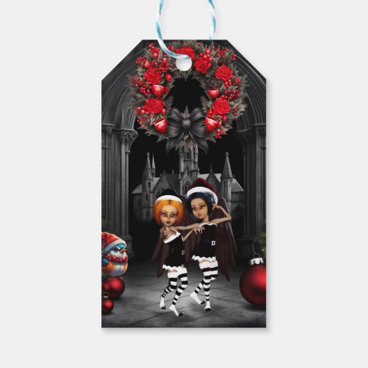 Étiquettes-cadeau Danser pour noël. (Dos)